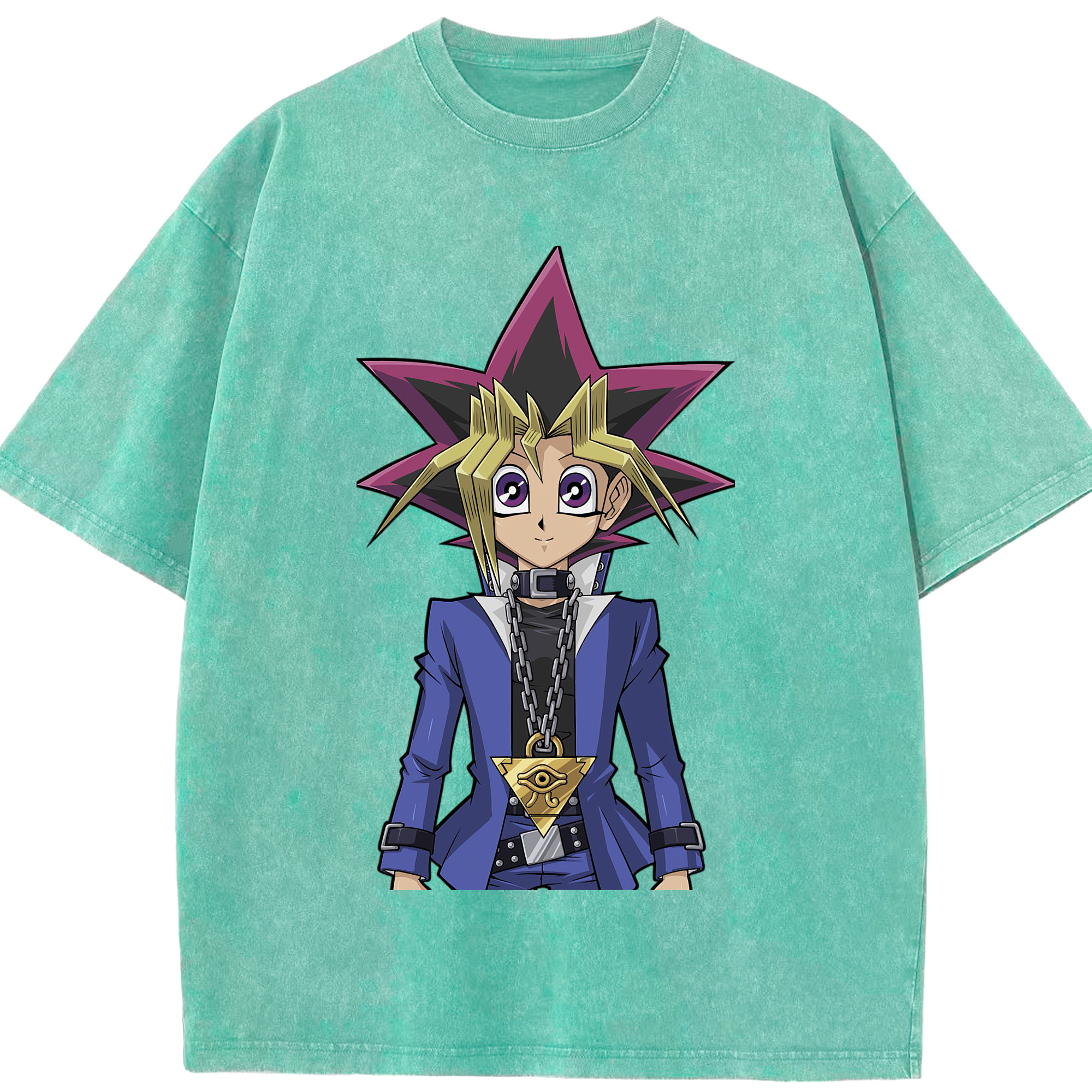 （画像用） 遊☆戯☆王 Yu-Gi-Oh! 綿100% ヴィンテージ風 半袖Tシャツ（フロントプリント）